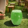 SEVOBAL Green Lemon Fruit Stool Side Table Home Decor Plant Stand Garden Indoor Outdoor Decoration Party Kid Gift Festival, Green, 12.6"*12.6"*14.17" - 2 of 4