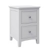 YOOCOZZ Modern Wood Nightstands with 2 Drawers, Set of 2 - White - 2 of 4