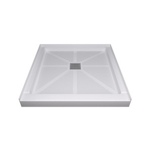 GreenEver Glasstone shower base SMC solid white finish 3636 - 1 of 4