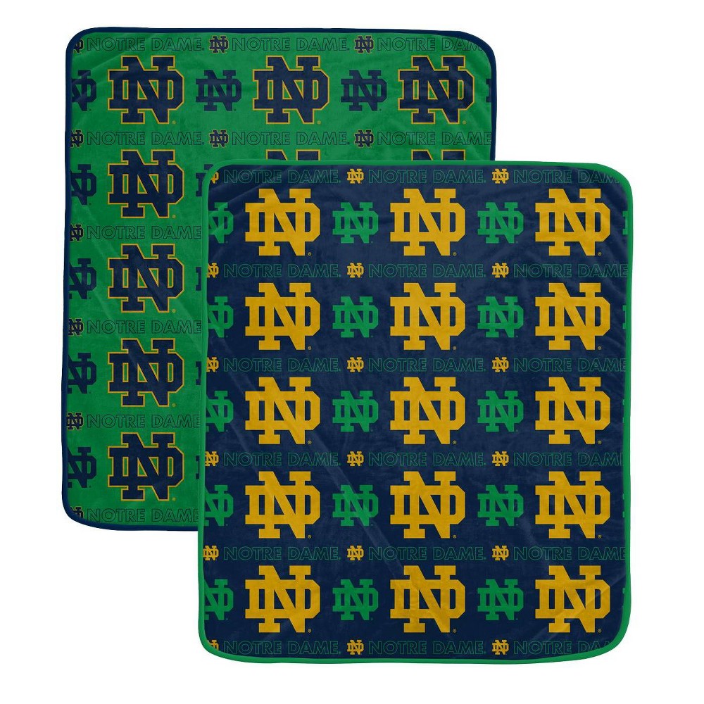 NCAA Notre Dame Fighting Irish Home & Away Ultra Soft Blanket - 2pk