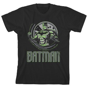 Batman Neon Highlight Geometric Art Black T-Shirt Toddler Boy to Youth Boy - 1 of 3