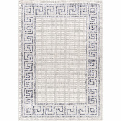Hauteloom Alen Cream & Blue Indoor & Outdoor Rug