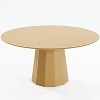 Dovelina Mid-Century Round Dining Table Wood Kitchen Table for 4 People - Natural Wood - 2 of 4