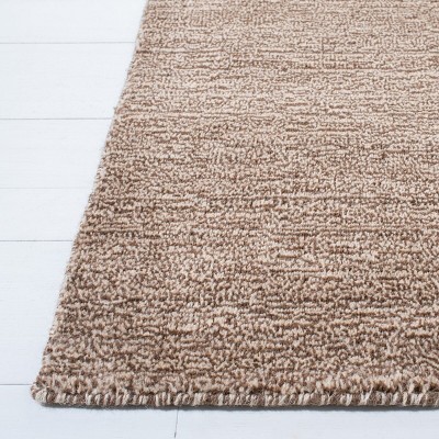 Brown Hand-Knotted Wool Runner Rug, 2'3" x 10'