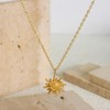 Clotth Gold Sun Pendant Necklace for Women, Dainty Celestial Jewelry with Radiant Charm, Minimalist Gold Tone Chain - 40+5 cm - 4 of 4