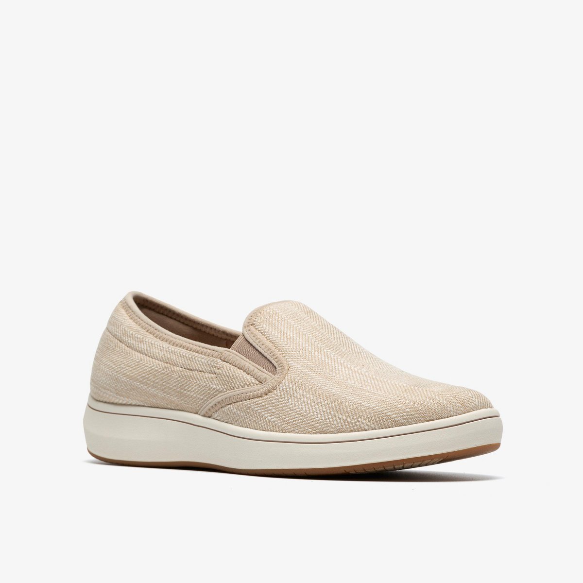 Обувь Clarks Cloudsteppers Womens Breeze Sky Zoe Sand Canvas Shoes 8 Medium — фото 4
