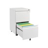 2 Drawer Mobile File Cabinet with Lock,Under Desk Metal Filing Cabinet,Rolling Filing Storage Cabinet Files Storage Cabinet for Office Home - 3 of 4