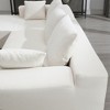 Whisen Modern Oversized Sectional Sofa, L-shaped Luxury Couch Set with Chaise and 2 Pillows - 3 of 4