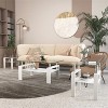 KWPZQEB End Tables Set of 2 with Tempered Glass, 2-Tier Nightstands with Storage Shelves, Industrial-End Table  for Office Bedroom Living Room Study - 2 of 4