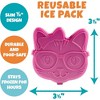 Bentology Lunch Bag Set w Matching Water Bottle & Hard Ice Pack- Pink Blue Kitty Cat- Tote, Insulated Thermos, Ice Pack- for Kids, Girls & Boys - 4 of 4