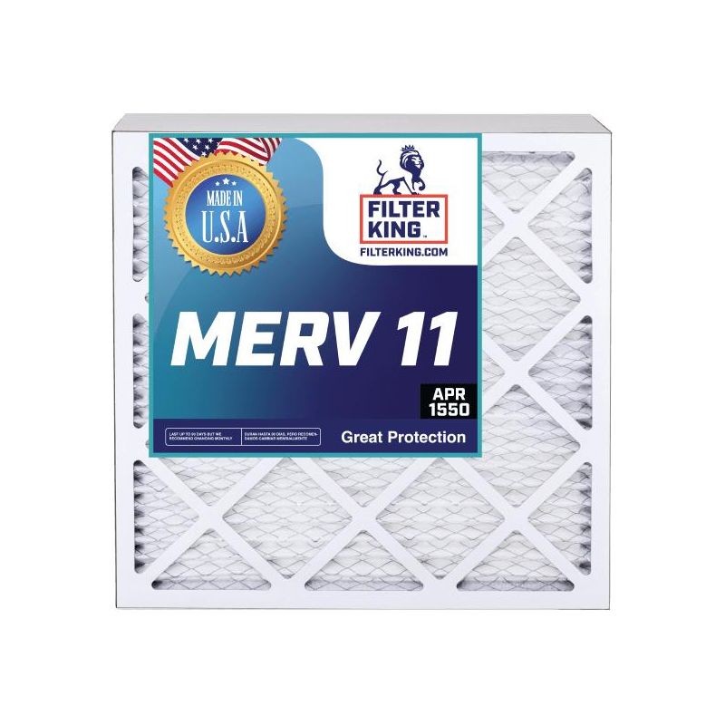 Filter King 10x36x1 Air Filter | 6-PACK | MERV 11 HVAC Pleated A/C Furnace Filters | MADE IN USA | Actual Size: 9.5 x 35.5 x .75", 1 of 6