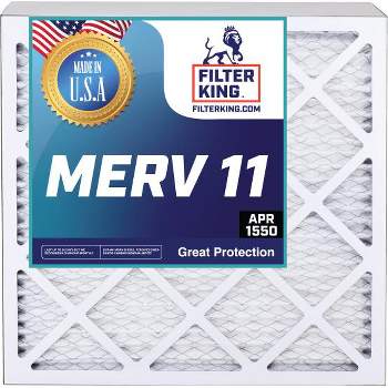Filter King 18x24x1 Air Filter | 12-PACK | MERV 11 HVAC Pleated A/C Furnace Filters | MADE IN USA | Actual Size: 17.5 x 23.5 x .75"