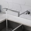 CLIHOME Wall Mounted Kitchen Faucet Double Handle Pot Filler Faucet with 2 Built- in Ceramic Cartridge - 3 of 4
