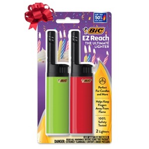 BIC EZ Reach Lighters, Assorted Colors, Colors May Vary - 2ct - 1 of 4