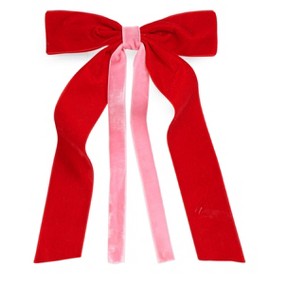Shiraleah Two-Tone Velvet Bow Clip - 1 of 4