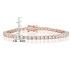 4mm Tennis Bracelet with Cubic Zirconia Stones, featuring a sleek and elegant design that highlights the sparkling brilliance of each stone. - 3 of 4