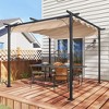 Outsunny Retractable Pergola Canopy, UV Protection & Sun Shade for Garden, Grill, Patio, Backyard - 2 of 4