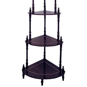 SEVOBAL Utility Storage Shelves 4 Tier Wooden Corner Shelf Classic Design for Living Room and Bedroom, Cherry, 20"*14.5"*39" - 1 of 4