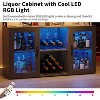 Bar Cabinet with Power Outlets, Led Lights and Glass Holder, Storage Buffet Cabinet - 4 of 4