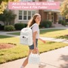 School Backpack for Girls Kids Teens Cute School Bookbag Set with Insulated Lunch Box Pencil Case Back to School Student Ages 6-12 - 4 of 4