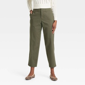 Women's High-Rise Tapered Ankle Chino Pants - A New Day™ - 1 of 3
