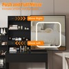 Vanity Desk with Sliding Mirror and LED Light - 3 of 4