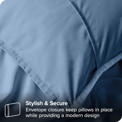 Coronet Blue Hypoallergenic Polyester Standard Pillow Sham Set