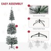 Whisen 6FT Unlit Snow-Flocked Slim Artificial Christmas Tree with Realistic Branches and 492 Tips - 4 of 4