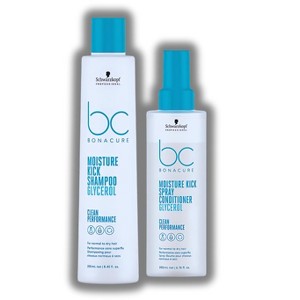 Schwarzkopf BC Bonacure Moisture Kick Shampoo (8.5 oz) & Conditioner (6.76 oz) | For Dry Hair | Hydrating & Moisturizing DUO SET Kit - 1 of 3