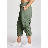 RBX Women's Lightweight Quick Drying Capris Adjustable Leg/Inseam Stretch Woven Workout Hiking Cropped Jogger Pants with Pockets - 4 of 4