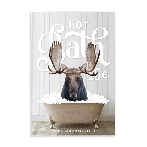 Stupell Industries Vintage Bathroom Moose Ad, 13" x 19" - 1 of 4