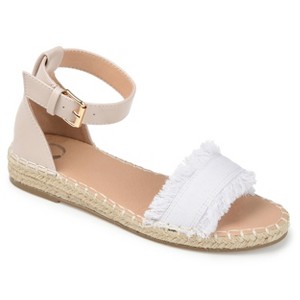 Journee Collection Womens Tristeen Espadrille Sliver Wedge Sandals - 1 of 4