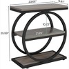 COWLOWN Industrial Narrow End Table with 3 Shelves, Slim Side Table for Small Spaces - 2 of 4