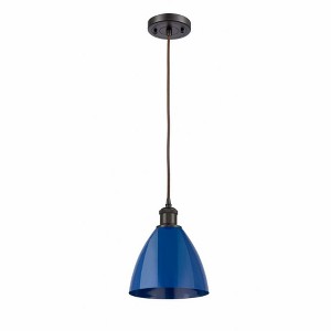Plymouth Dome - 1 Light Cord Hung Mini Pendant In Industrial Style-11.25 Inches Tall and 7.5 Inches Wide - 1 of 1
