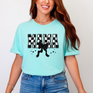 Simply Sage Market Mama Checkered Coquette Garment Dyed Tee - 1 of 4