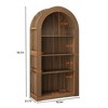 4-Tier Bookshelf Arched Bookcase Storage Rack Display Stand - ModernLuxe - 3 of 4