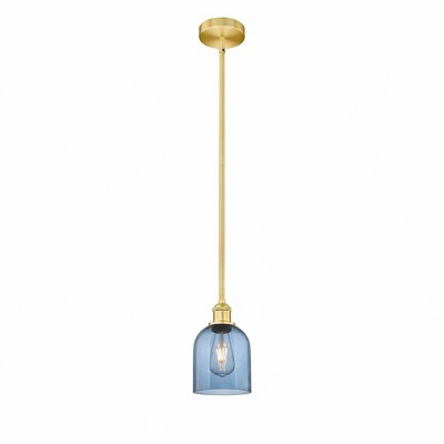 Bella - 1 Light Stem Hung Mini Pendant In Industrial Style-9 Inches Tall and 5.5 Inches Wide