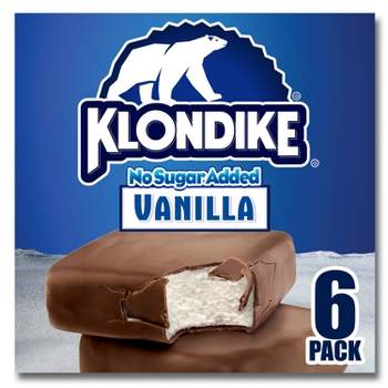 Klondike No Sugar Added Vanilla Chocolate Coated Ice Cream Bars - 6ct