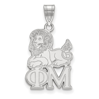 Black Bow Jewelry Sterling Silver Phi Mu Greek Life Medium Pendant