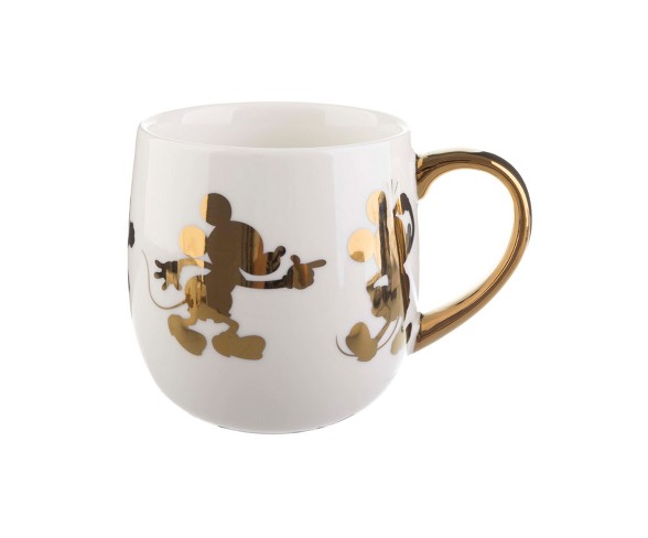 Mickey Mouse & Friends Mickey Mouse Porcelain Silhouette Mug 16oz - White/Gold