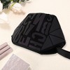 Unique Bargains Women Geometric Letter Shell Makeup Bag Gray 1 Pc - 2 of 3