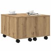 Clihome Modern Sonoma Oak Extendable Table, Sleek Coffee Table with Wheels and Discreet Storage Compartment - 2 of 4