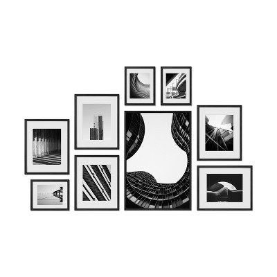 Haus and Hues Hastings Gallery Wall Frame Set with Real Glass and Mat