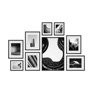 Haus and Hues Hastings Gallery Wall Frame Set with Real Glass and Mat - 1 of 4