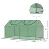 4' x 2' x 2' Portable Mini Greenhouse, Small Green House with PE Cover, Roll-up Zippered Windows for Indoor, Outdoor Garden - 3 of 4