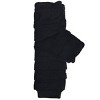 Wrapables Colorful Baby Leg Warmers Set of 3, Ruched White, Black, Pink - 3 of 4