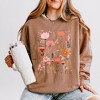 Simply Sage Market Women's Lightweight Garment Dyed Graphic Sweatshirt Pink Floral - 2 of 4