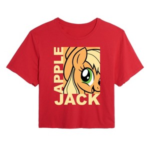 Women's - My Little Pony - Character Block Apple Jack Cropped Graphic T-Shirt - 1 of 4
