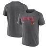 NCAA Louisville Cardinals Men's Charcoal Heather Poly T-Shirt - 3 of 3