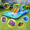 RISOKEYS Inflatable Bounce House, Inflatable Water Park Double Slide, with Splash Pool, Water Blasters, Basketball, Climbing Wall, Dual Pools - 4 of 4